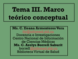 Presentación Tema 3. Marco teórico conceptual CÁPSULA EDUCATIVA