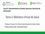 Tema 4. BVS. Subtema 1 (Cápsula educativa)
