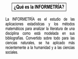Tema 2. Informetría Gest Pers. Informetría (Cápsula Educativa)