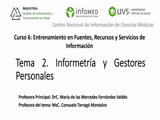 Tema 2. Informetría Gest Pers (Cápsula Educativa)
